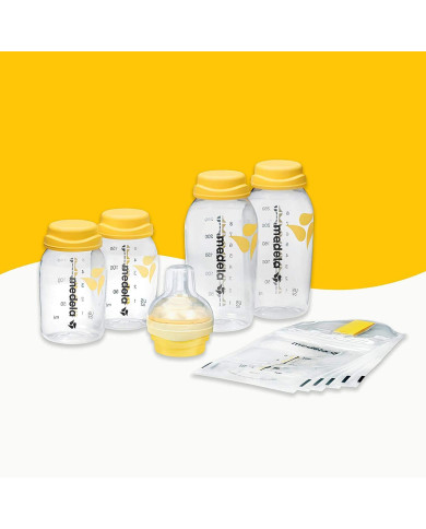 MEDELA PIENO LAIKYMO IR MAITINIMO RINKINYS SU CALMA ŽINDUKU