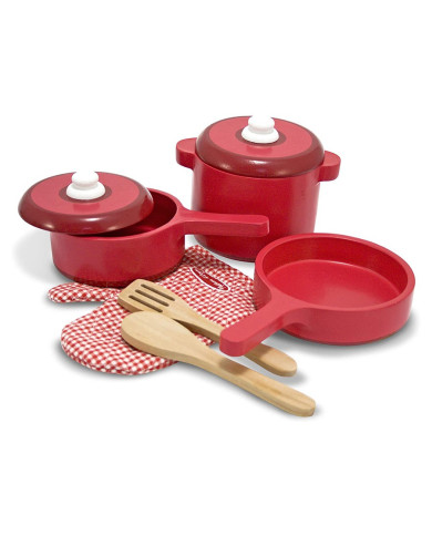 MELISSA AND DOUG MEDINIS VIRTUVĖS ĮRANKIŲ RINKINYS  