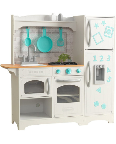 KIDKRAFT MEDINĖ VIRTUVĖLĖ  COUNTRYSIDE 53424 SU LEDUKŲ GAMINIMO ĮRANGA