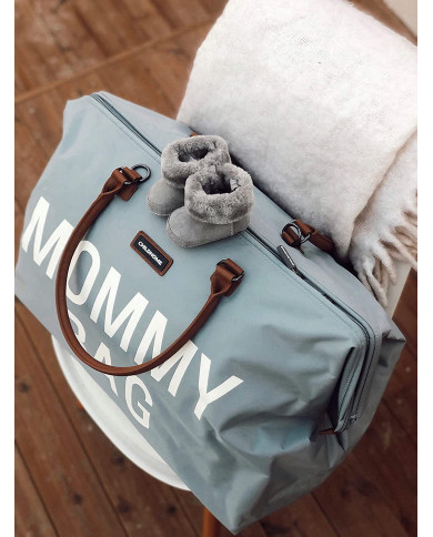 CHILDHOME DIDELIS MAMOS REIKMENŲ KREPŠYS MOMMY BAG, GREY OFF WHITE