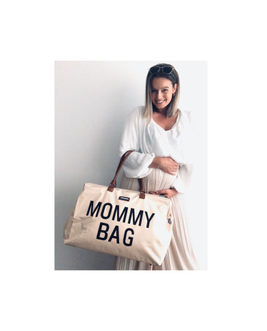 CHILDHOME DIDELIS MAMOS REIKMENŲ KREPŠYS MOMMY BAG, OFF WHITE BLACK