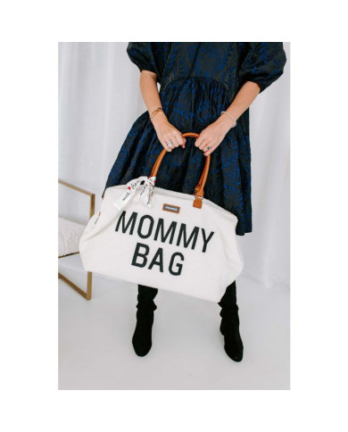 CHILDHOME DIDELIS MAMOS REIKMENŲ KREPŠYS MOMMY BAG, TEDDY OFF WHITE