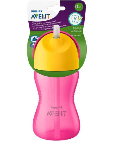 PHILIPS AVENT GERTUVĖ SU ŠIAUDELIU, 12 MĖN+, 300 ML, SCF798, PINK