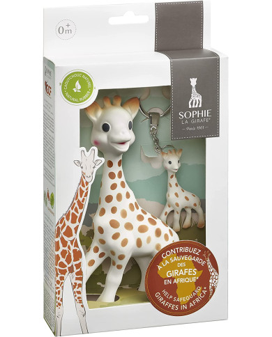 VULLI SOPHIE LA GIRAFFE DOVANŲ RINKINYS SU RAKTŲ PAKABUKU, 516514