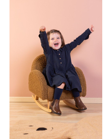 CHILDHOME SUPAMA VAIKIŠKA KĖDĖ TEDDY - BROWN NATURAL