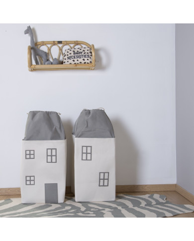 CHILDHOME ŽAISLŲ DĖŽĖ NAMAS, GREY OFF WHITE