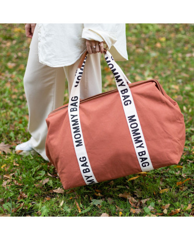 CHILDHOME DIDELIS MAMOS REIKMENŲ KREPŠYS MOMMY BAG SIGNATURE, CANVAS – TERRACOTTA 