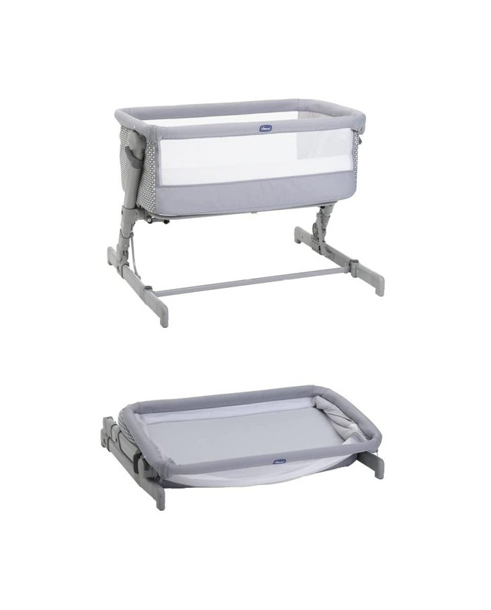 CHICCO NEXT2ME GO SULANKSTOMAS LOPŠIUKAS, LIGHT GREY