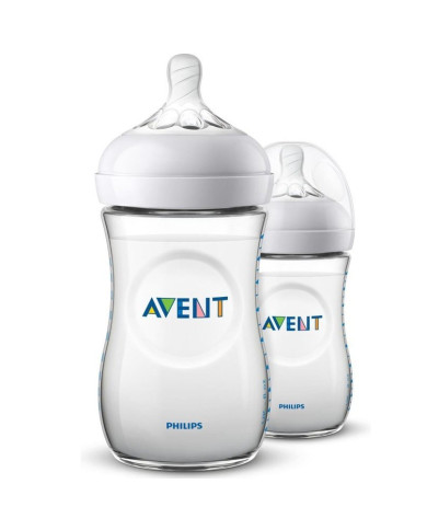 PHILIPS AVENT NATURAL BUTELIUKŲ RINKINYS, 260 ML, 1 MĖN.+, 2 VNT., BALTAS