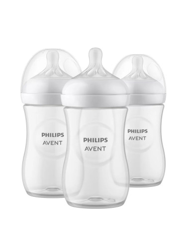 PHILIPS AVENT NATURAL RESPONSE BUTELIUKŲ RINKINYS, 260 ML, 1 MĖN.+, 3 VNT., BALTI