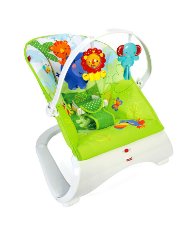 FISHER PRICE RAINFOREST FRIENDS COMFORT CURVE VIBRUOJANTI KĖDUTĖ-GULTUKAS