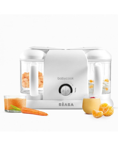 BEABA BABYCOOK PLUS TRINTUVAS-GARINTUVAS 4IN1, WHITE/SILVER